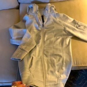 Athlete  Women’s full zip gray hoodie, size med.